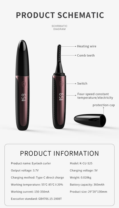Upgraded Digital Heated Eyelash Curle